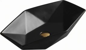 Mexen Elena asztali mosdókagyló 63 x 41 cm, fekete matt - 21476385
