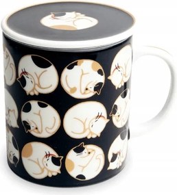 Teafilteres bögre, fehér Cicák 300ml Jewel Japan Japán