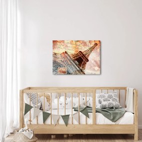Kép - Eiffel-torony vintage stílusban (70x50 cm)