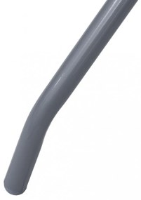 világosszürke acél és üveg kerti asztal 60 cm