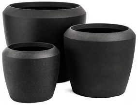 G21 Coal Round virágcserép 33,5 x 33,5 x 30,5