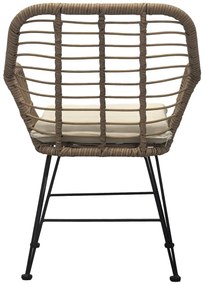Autronic Kerti szett 1+2, fém, polirattan, természetes, AZ-F1208 NAT