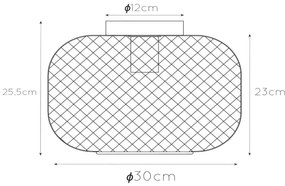 Lucide 45185/30/02 - Mennyezeti lámpa MESH 1xE27/40W/230V sárgaréz
