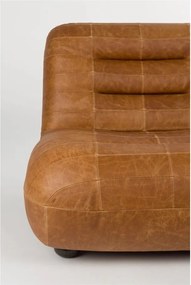 Konyakbarna bőr fotel Wyatt – Dutchbone