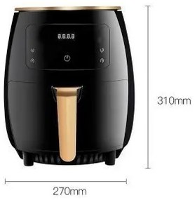 NewLine S Lux légkeveréses sütő (6L) 2400W fekete DAMN-MD222