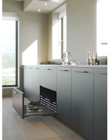 Konyhai fémrács, 450mm, 220mm mgas fiók, frontrögzítéssel, króm, teljes kihúzás, csillapított záródás, 30kg teherbírás, SIGE Green 116