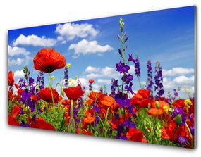 Üvegkép falra üzem tulipán 120x60cm 2 fogas