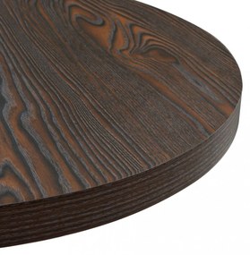 kerek, sötét hamuszínű MDF/acél bisztró asztal 60 x 75 cm