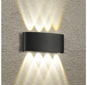 Brilagi - LED kültéri fali lámpatest FLAREBOX LED/8W/230V fekete IP65