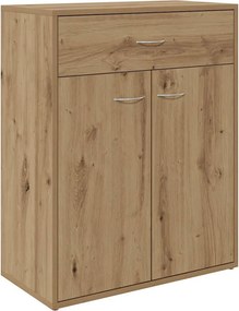 vidaXL kézműves tölgy színű szerelt fa tálalószekrény 60x30x75 cm
