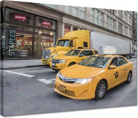 Vászonkép 40x30 Sárga járművek New York