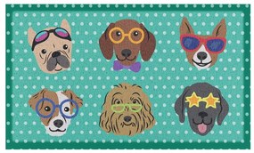 Lábtörlő 40x70 cm Dogs on Polka Dots – Artsy Doormats