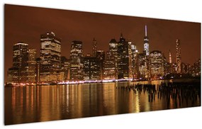 Éjszakai város képe (120x50 cm)