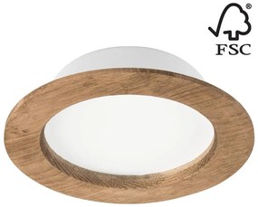 Lamkur LED Beépíthető lámpa WOODY SPOT LED/12,5W/230V 3000K dió ø 16 cm LA51857