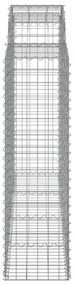 7 db íves horganyzott vas gabion kosár 200x50x140/160 cm