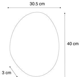 Design fürdőszobai tükör 40 cm LED-del IP44 - Biba