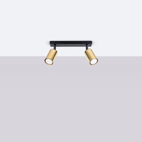 Sollux SL.1383 - Spotlámpa WINX 2xGU10/10W/230V fekete/arany