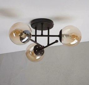 Felületre szerelhető csillár MALENA 3xE14/5W/230V barna/füstbézs