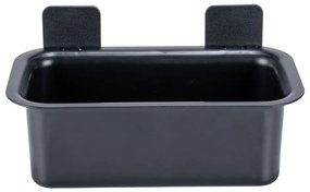 Fekete öntapadós műanyag fürdőszobai polc Parma – Allstar