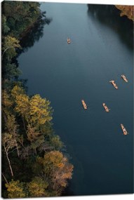 Vászonkép Kajakozás Erdő Folyó Természet 40x60 cm