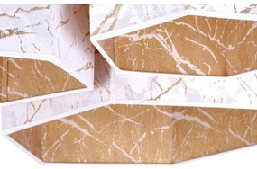 Duolla - Felületre szerelhető csillár ROLLER TRIO HEX 3xE27/15W/230V fehér/arany