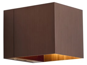 Modern fali lámpa sötét bronz színben, LED-del és érintéses fényerőszabályzóval, újratölthető - Joris