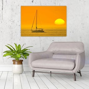 Kép - Csónak a tenger közepén (90x60 cm)