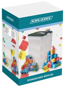 4 szintes doboz építőkockákra - játékrendszerező - Kruzzel