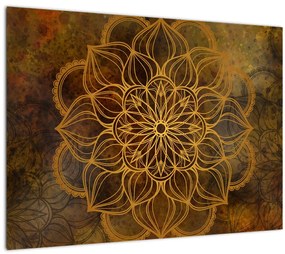 Kép - Az öröm mandala (üvegen) (70x50 cm)
