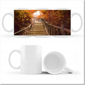 Fényképes bögre Őszi séta Lépcsők