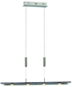 ITALUX P0795A-SMOKY SAVIO Modern Led Függesztett Lámpa Króm, Fekete, Átlátszó LED IP20