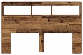 antik fa áthidalószekrény LED-világítással 160 x 17 x 102 cm
