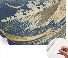 Öntapadós tapéta Divatos 3D fali ragasztóval Tengeri hullámok 152x104 cm