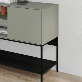 Zöld-fekete komód 180x80x40 cm Amira – Marckeric