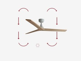 FARO 34280 - Mennyezeti ventilátor KLIM M fenyő/fehér átm. 125 cm+ távirányítás