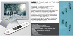 Dublo E-Drive aszimmetrikus hidromasszázs kád,180x130 cm-es méretben csaptelep nélkül