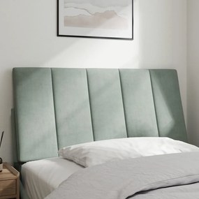 világosszürke bársony fejtámla párna 100 cm
