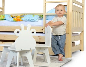 Wilsondo PETRA 5 emeletes ágy pótággyal - natúr borovi Méret: 200x90