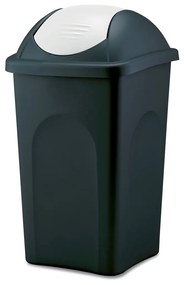 STEFANPLAST Multipat 60 l-es hulladékgyűjtő, fekete, fehér fedéllel