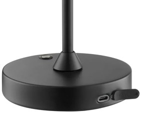 Brilliant - dimmelhető, tölthető érintésvezérelt asztali lámpa ELORA LED/2,5W/5V 2700K IP44 fekete