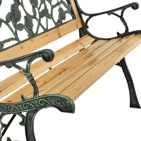 2-személyes Venezia kerti pad lakkozott fából fém elemekkel
