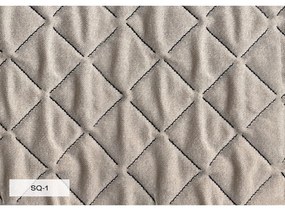 Bézs kárpitozott franciaágy ágyráccsal 140x200 cm Sleepy Luna – Miuform