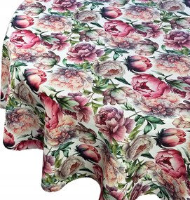 Abrosz Foltálló Tavaszi Színes Rózsaszín Virágok Bazsarózsa Kör Átmérő 120 cm