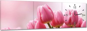 Órák 90x30 Rózsaszín tulipánok