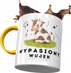 Sárga bögre Bácsi bácsinak Ajándék fényképes nyomtatással