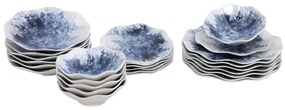 24 darabos kék porcelán étkészlet