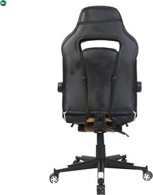 Irodai/gamer fotel, fekete/fehér/bézs, OZGE