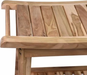 Fürdőszobai szék polccal DIVERO SECO teakfa kezeletlen