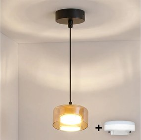 Brilagi - Kábelre függesztett csillár AURA LUX 1xGX53/30W/230V fekete/arany