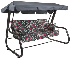 Sötétszürke fém kerti hintaágy Rimini – Dajar